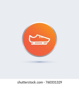 Ice skate shoe icon