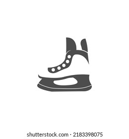 Ice skate shoes icon logo illustration template vector