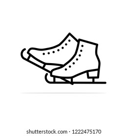 Ice skate shoes icon. Vector concept illustration for design.
