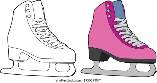 Ice Skate Shoes vector