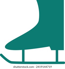 Ice Skate Silhouette Vector Illustration