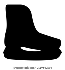 Ice skate sport hockey boot figure skates winter rink equipment footwear icon black color vector illustration image flat style simple