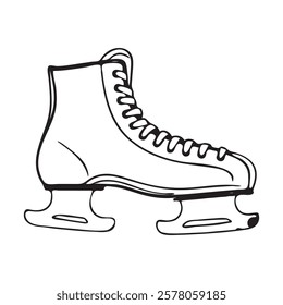 ice skate vector icon black and white