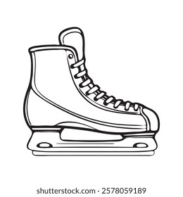 ice skate vector icon black and white