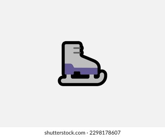 Ice Skate vector icon. Emoji illustration. Isolated Ice Skate vector emoticon