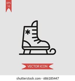 Ice skate vector icon, illustration symbol