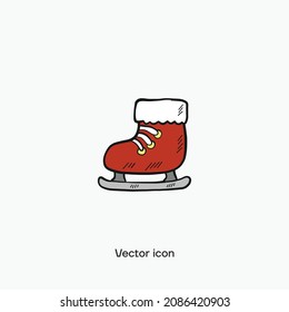 Ice skate vector icon. Premium quality.