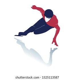 Ice skater vector design. Winter sport. Figure skating. Vector illustration.