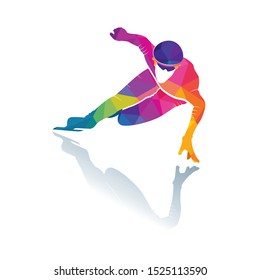 Ice skater vector design. Winter sport. Figure skating. Vector illustration.