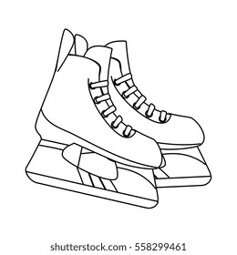 ice skaters isolated icon
