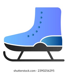 Ice skates flat icon. Figure skates color icons in trendy flat style. Footwear gradient style design, designed for web and app. Eps 10