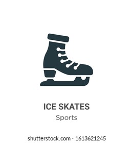Ice skates glyph icon vector on white background. Flat vector ice skates icon symbol sign from modern sports collection for mobile concept and web apps design.