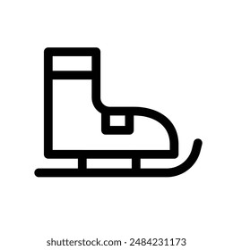 Ice skates icon design in filled and outlined style