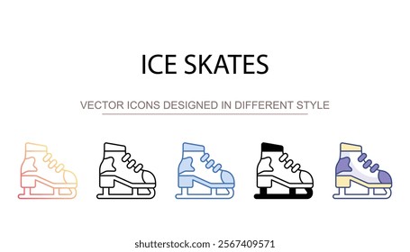 Ice Skates icon design with white background stock illustration