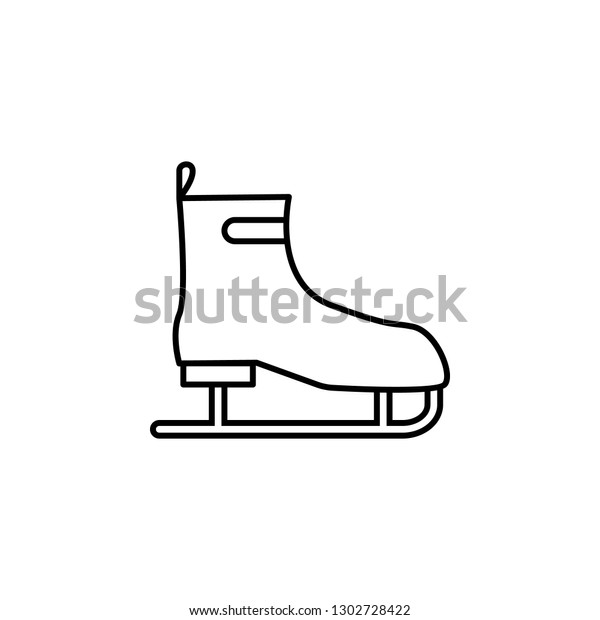 Ice Skates Icon Element Travel Illustration Stock Vector Royalty