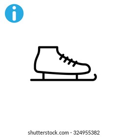 Ice skates icon. Figure skates symbol.