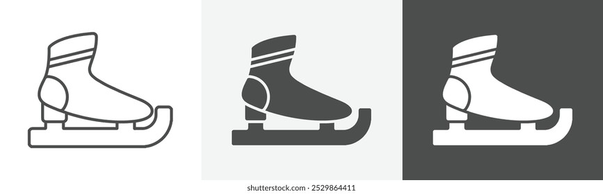 ice skates icon Flat logo vector