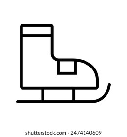 Ice Skates Icon Ideal for Winter Sports and Recreation Themes