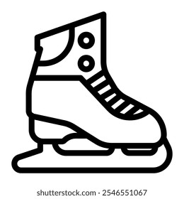 Ice skates icon line style transparent