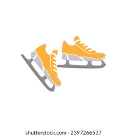 Ice skates conjunto de iconos. Conjunto plano de iconos vectores de patines de hielo para el diseño web. Escándalo deportivo de invierno para competición de patinaje sobre hielo aislado