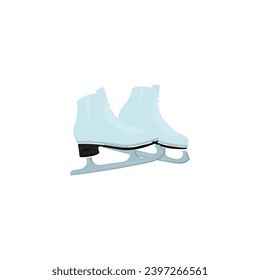 Ice skates icon set. Flat set of ice skates vector icons for web design. Winter sports shoe pair for ice skating competition isolated