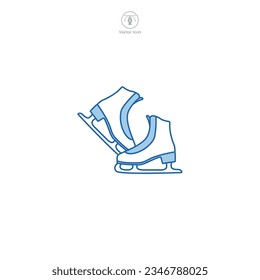 Ice Skates icon symbol vector illustration isolated on white background