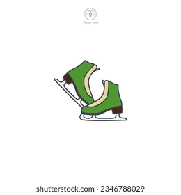 Ice Skates icon symbol vector illustration isolated on white background