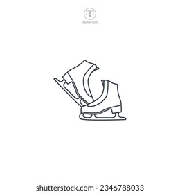 Ice Skates icon symbol vector illustration isolated on white background