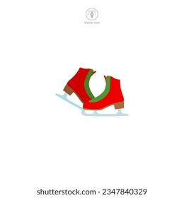 Ice Skates icon symbol vector illustration isolated on white background