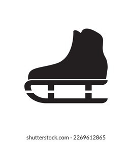 Ice skates icon symbol,illustration design template.