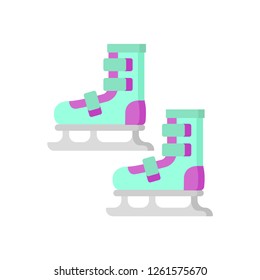 Ice skates. Skates icon. Winter. Vector illustration. EPS 10.