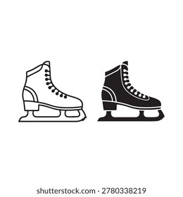 Ice skates illustration pair