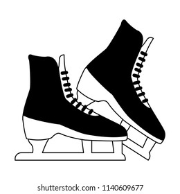 Ice Skates Isolated Black White Stock Vector (Royalty Free) 1140609677 ...