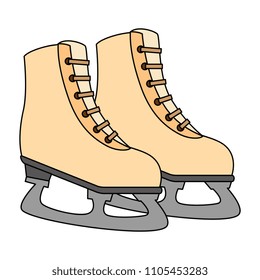 ice skates isolated icon