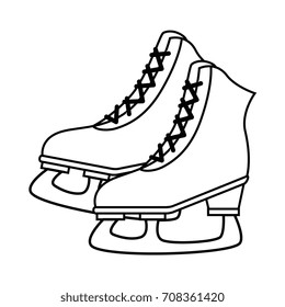 ice skates isolated icon