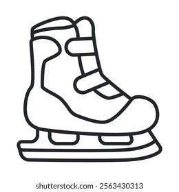 Patines de hielo para los niños icono de Vector aislado en un fondo blanco.