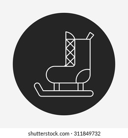 Ice skates line icon