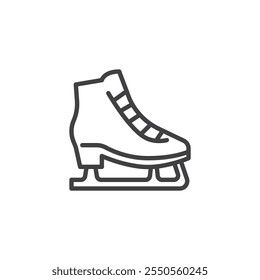 Ice Skates line icon. linear style sign for mobile concept and web design. outline Ice Skates vector icon. Symbol, logo illustration. Vector graphics