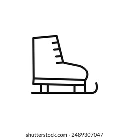 Ice skates logo sign vector outline