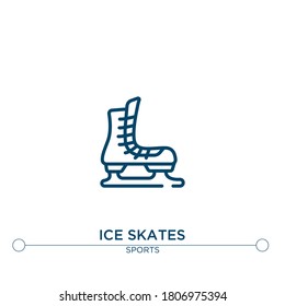ice skates outline vector icon. simple element illustration. ice skates outline icon from sport concept. can be used for web and mobile
