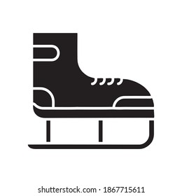 Ice Skates Shoes Footwear Glyph Icon