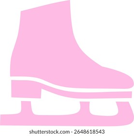 Ice Skates skating hockey icon. Premium style icon design. UI. Illustration of skates icon. Pictogram isolated on white. Ready to use in web design, apps, software, print. Pink  color.