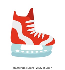 Ilustración plana de Vector de patines de hielo