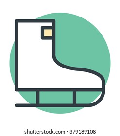 Ice Skates Vector Icon