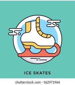 Ice Skates Vector Icon