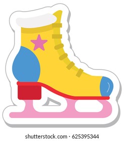 Ice Skates Vector Icon