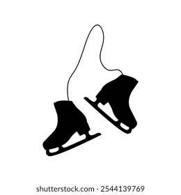 ice skates vector icon illustration