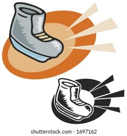 Ice skates. Vector illustration