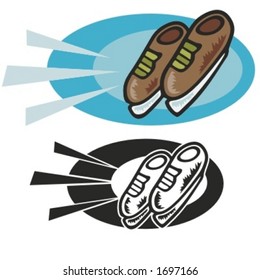Ice skates. Vector illustration