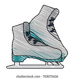 ice skates vector illustration